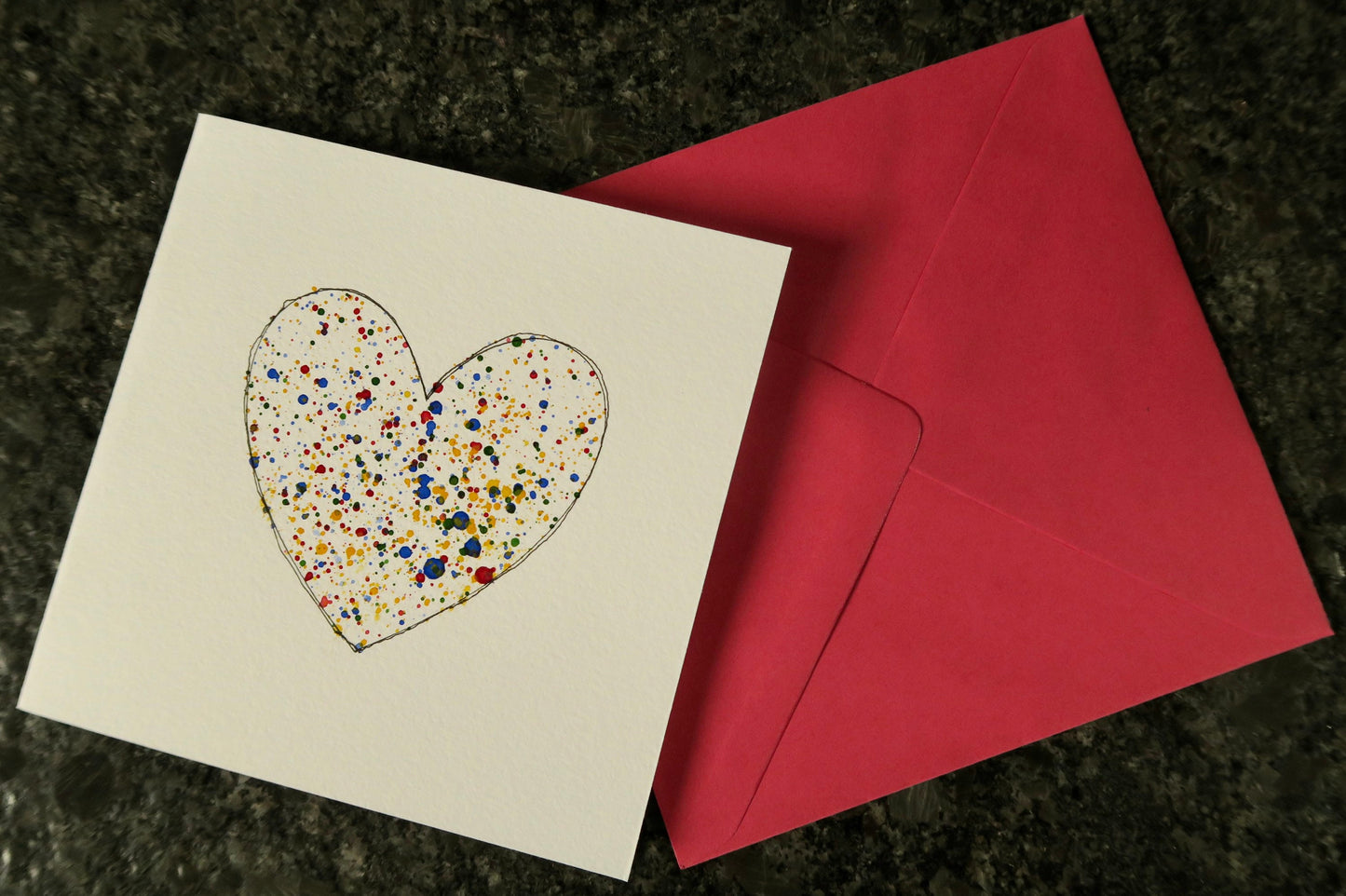 Watercolour Heart Card