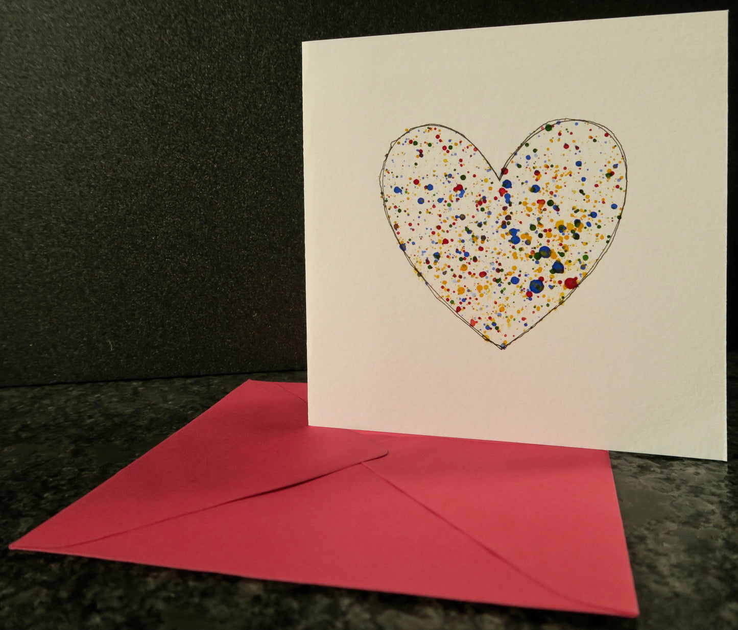 Watercolour Heart Card