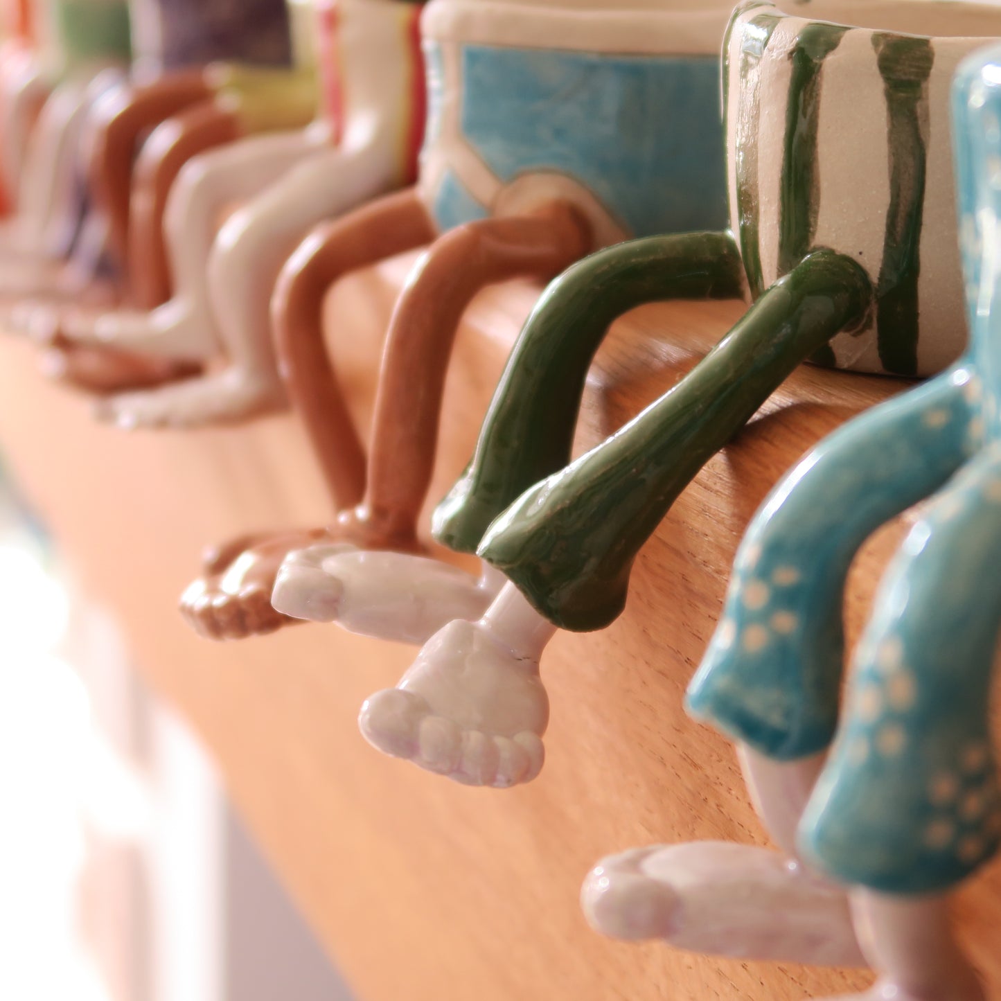 Leggy Pot – Handmade Ceramic Planter or Trinket Dish | Quirky Shelf Pot | Funny Gift | Unique Pottery Sculpture